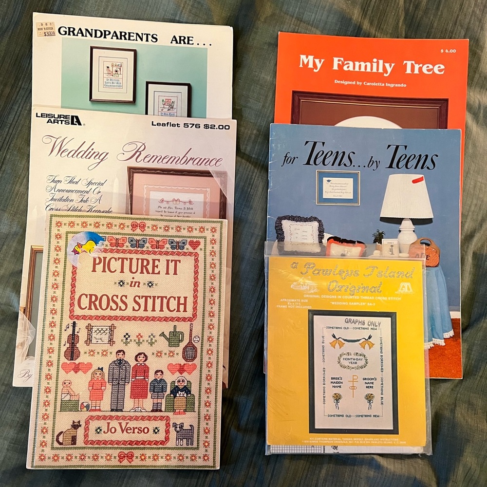 Cross Stitching books and booklets with lots of ideas for projects!